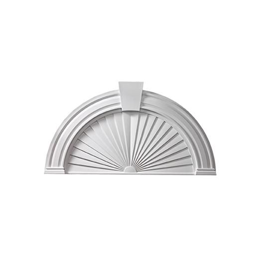 7" Panel Arch with Half-Round Sunburst & Keystone