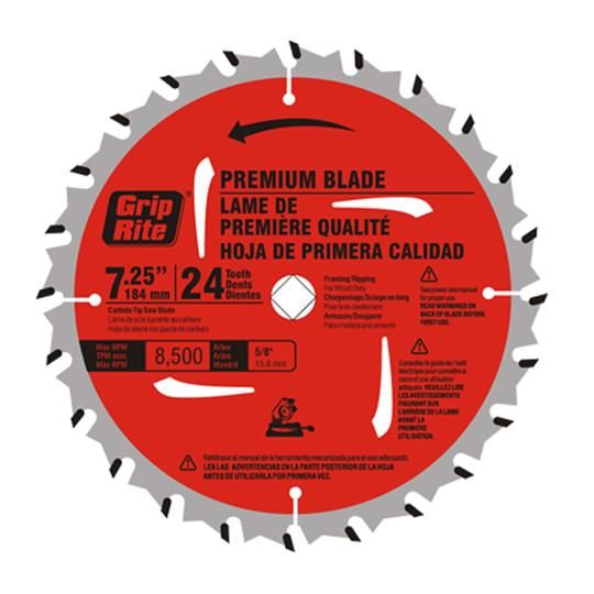 7-1/4" Carbide Tip 24-Tooth Premium Saw Blade