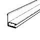 Alsco Metals 3/8" Aluminum F-Channel for T4/Q4 Soffit Black