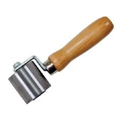 1-1/2" dia. x 2" Wide Single Fork Steel Seam Roller with 5" Wood Handle