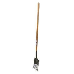 Smooth Edge Spade with Long Wood Handle