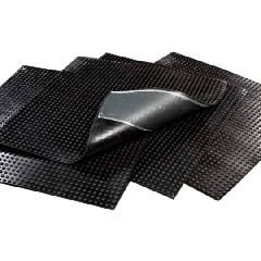 30" x 30" Black EPDM Peel & Stick Molded Walkway Pads