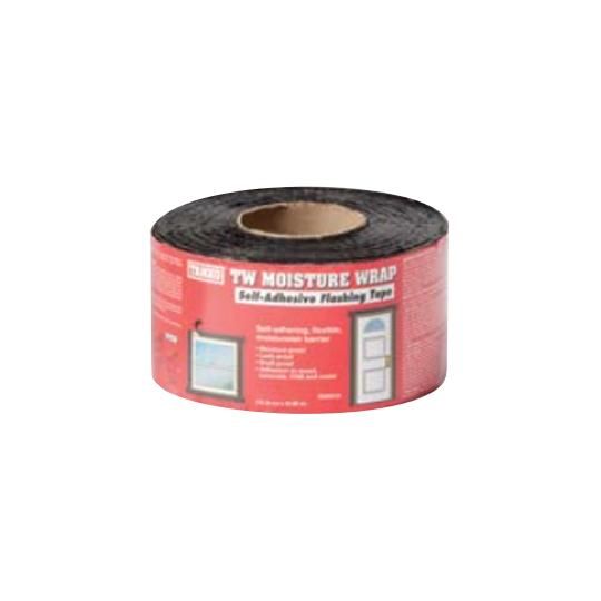 4" x 75' TW Moisture Wrap Self-Adhering Rubberized Asphalt Sheet Membrane - Individual Wrap