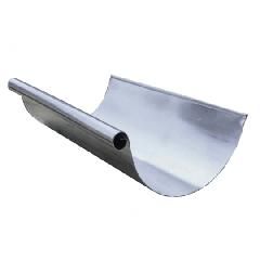 .032" x 6" x 20' Half Round Mill Finish Aluminum Gutter Single Bead