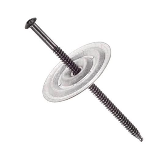 #14 Drill-Tec&trade; Heavy Duty ASAP&reg; 2S Assembled Screws and 2" Steel Barbed Plates