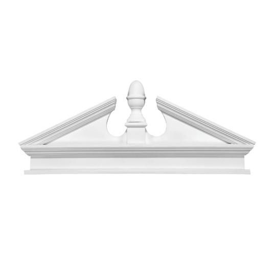 29-3/4" x 85" Combination Acorn Pediment with Bottom Trim