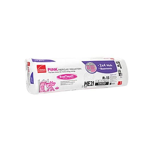 9-1/2" x 16" x 48" R-30 ME24 EcoTouch&reg; PINK&reg; Fiberglas&trade; Kraft Faced Batt Insulation with PureFiber&reg; Technology - 58.67 Sq. Ft. Bag