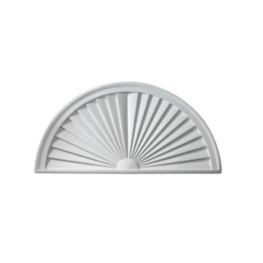 15" x 80" Half-Round Sunburst Pediment