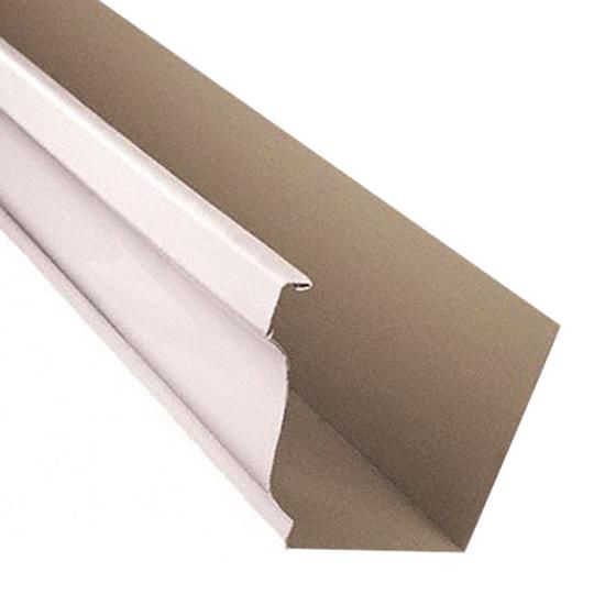 .032" x 8" x 20' K-Style Painted Aluminum Gutter Straight Back