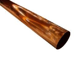 16 Oz. 3" x 10' Plain Round FreedomGray&reg; Copper Downspout