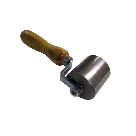 2" Diameter x 2" Wide Flat Steel Roller with Single Fork