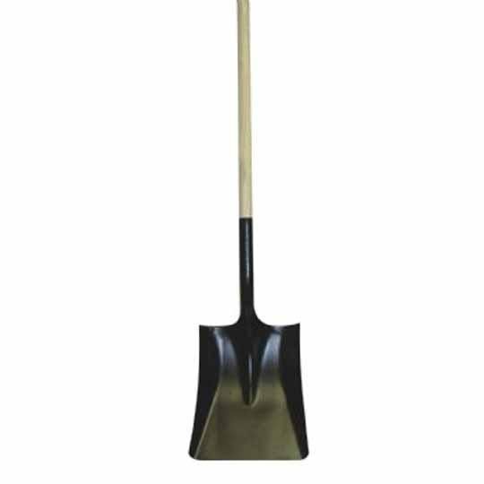 Steel Square Shovel with Long Wood Handle