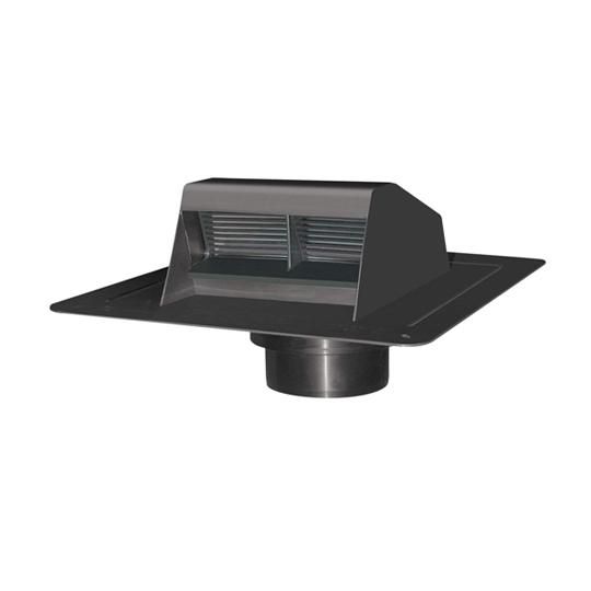 Bathroom Exhaust Vent with Flapper & Attached Collar