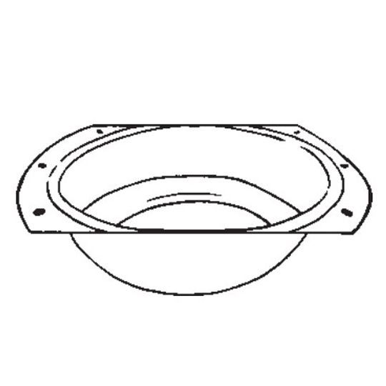 5" or 6" K-Style 3" x 4" Oval Mill Finish Aluminum Wide Flange Pop Rivet Outlet