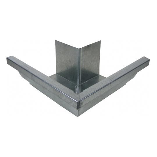 26 Gauge 5" K-Style Outside Galvanized Steel 90&deg; Box Miter