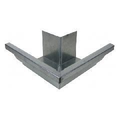 26 Gauge 5" K-Style Outside Galvanized Steel 90&deg; Box Miter