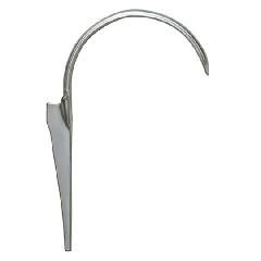 3" Round Galvanized Steel Sickle Hook for Wood