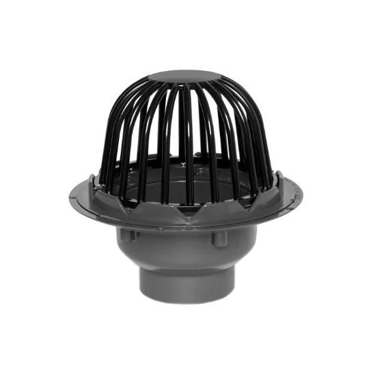 4" PVC Roof Drain with Plastic Dome