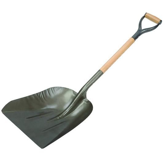 #12 Steel Scoop with Wood D-Handle