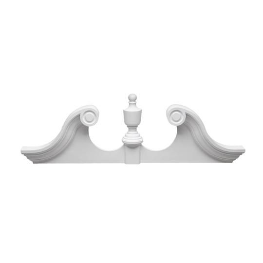 73-1/2" x 21-1/2" x 5-1/2" Rams Head Pediment