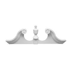 73-1/2" x 21-1/2" x 5-1/2" Rams Head Pediment