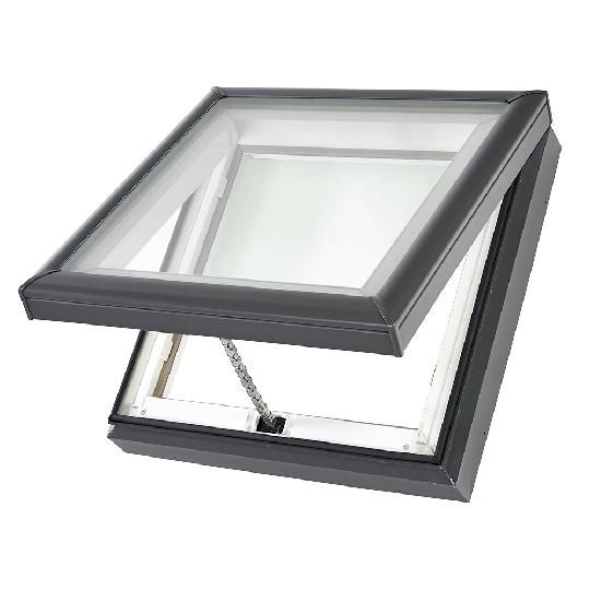 Manual "Fresh Air" Curb-Mounted Skylight with Aluminum Cladding & Laminated Low-E3 Glass