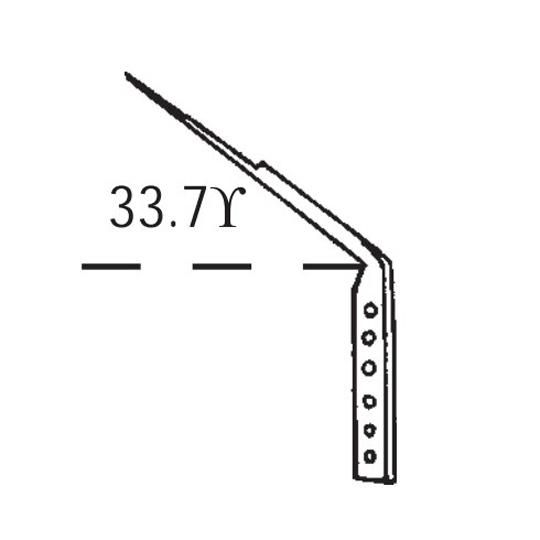 #12 Mill Finish Aluminum Shank for Nailing to Sheeting - 1/3 Pitch