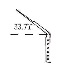 #12 Mill Finish Aluminum Shank for Nailing to Sheeting - 1/3 Pitch