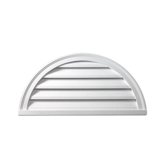 36" x 18" Functional Half-Round Louver