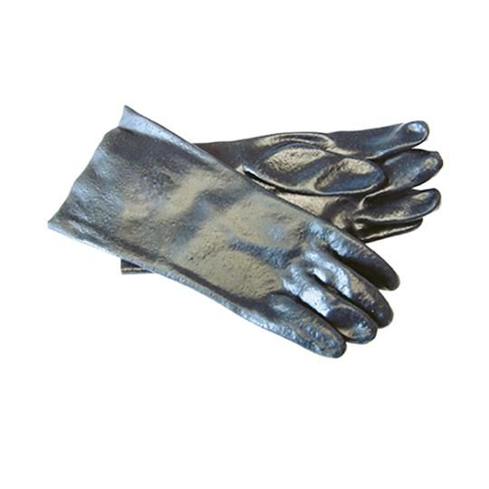 Black Coated PVC Glove with Rough Finish - Size L