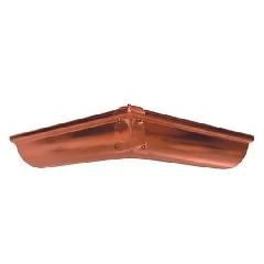 6" Half Round Outside Copper 45&deg; Bay Strip Miter