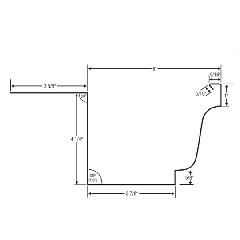 16 Oz. 5" x 20' K-Style Copper Gutter 90&deg; Apron