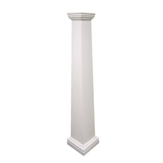 10" x 10' Fiberglass Cast Plain Square Column