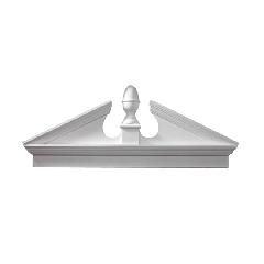 58" Combination Acorn Pediment with Bottom Trim Smooth