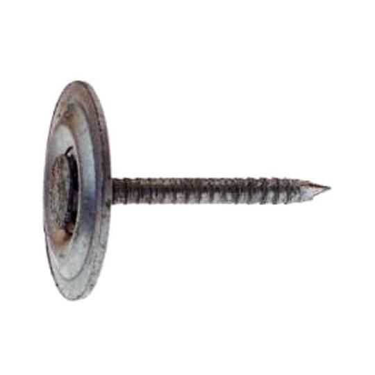 1" Grip-Cap&reg; Ring Shank Round Metal Cap Nails - 50 Lb. Box