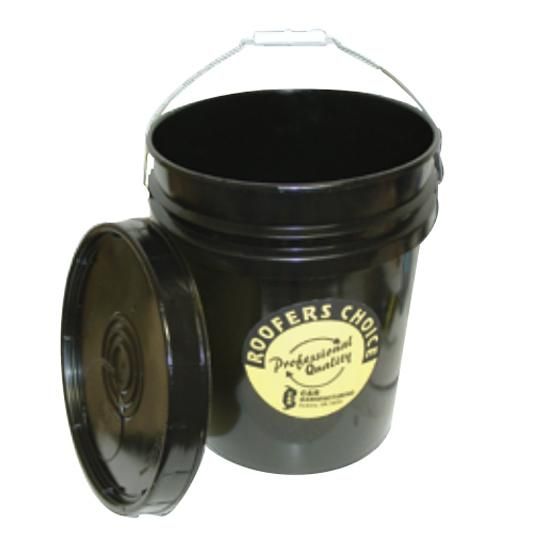 Plastic Bucket with Handle & Roofers Choice Logo - 5 Gallon