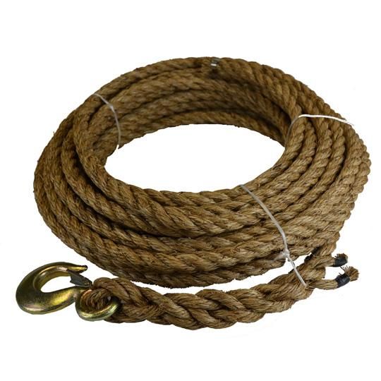 60' x 3/4" Manila Rope with Hook