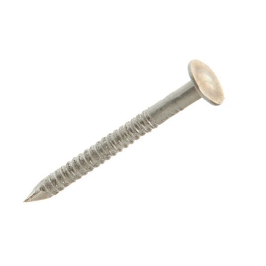 2-1/2" Ring Shank Stainless Steel #304 Roofing Nails - 25 Lb. Bucket