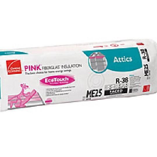 12" x 16" x 48" R-38 W64 EcoTouch&reg; PINK&reg; Fiberglas&trade; Unfaced Batt Insulation with PureFiber&reg; Technology - 42.67 Sq. Ft. Bag