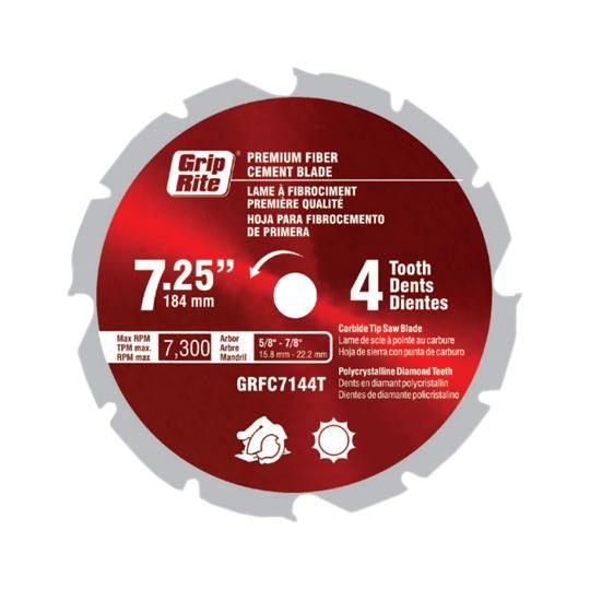 7-1/4" Carbide Tipped Diamond Blade for Fiber Cement