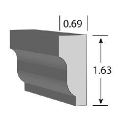 11/16" x 1-5/8" x 16' Shingle Moulding