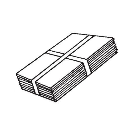 30 Gauge 4" x 4" x 7" Pre-Bent Galvanized Steel Step Flashing - Carton of 100