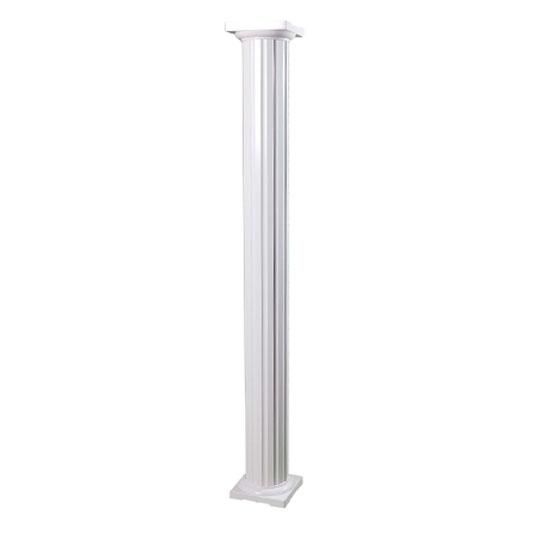 6" x 10' Fluted Round Column with Standard Cap & Base