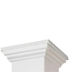 8" x 8" x 9' Restoration Millwork&reg; Column Wrap with Classic Cap/Base Trim Set - Smooth