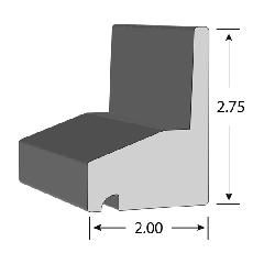 2-3/4" x 2" x 16' Water Table Moulding