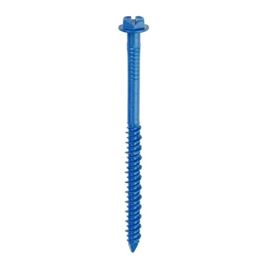 1/4" x 1-1/4" Hex-Washer Head Concrete Anchor Screws - Carton of 100