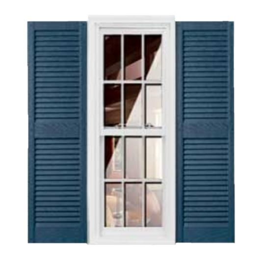 Straight Top Louver Style Shutters