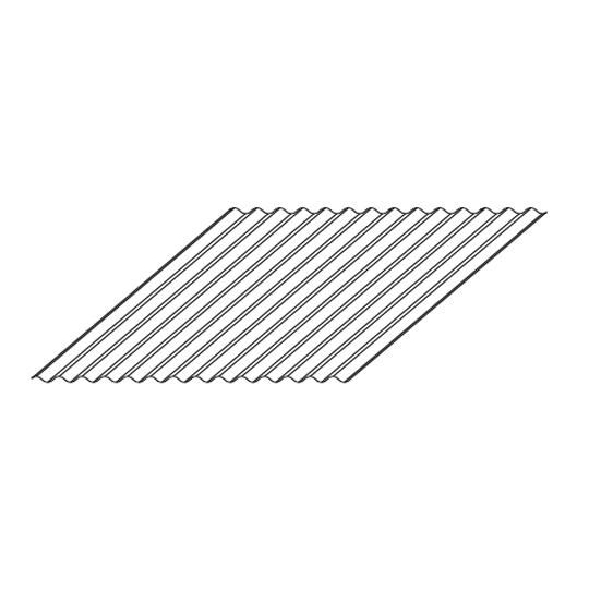 26 Gauge x 2-1/2" x 36" G-90 Corrugated Steel Panel