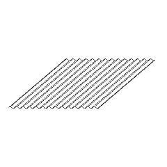 26 Gauge x 2-1/2" x 36" G-90 Corrugated Steel Panel