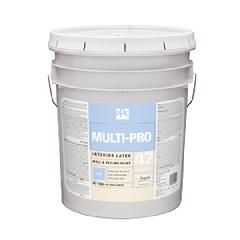 (47-1110) Multi-Pro&trade; Interior Flat Latex Wall & Ceiling Paint with Commercial White & High Hiding Base - 5 Gallon Pail